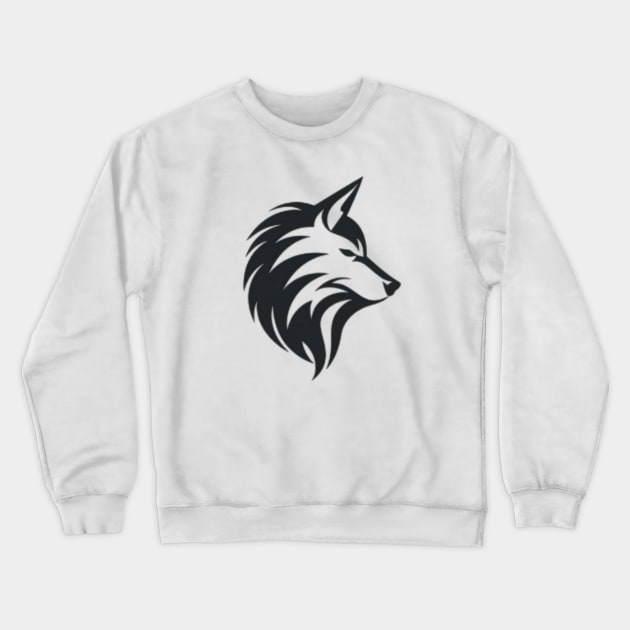 Frost Moon Wolf Shadow Crewneck Sweatshirt by 2088DesignLab